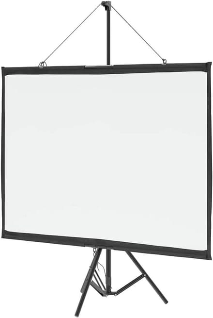Projectiescherm met statief - Presentatiescherm - Thuisbioscoop - Mat canvas - 60 inch - Mat wit
