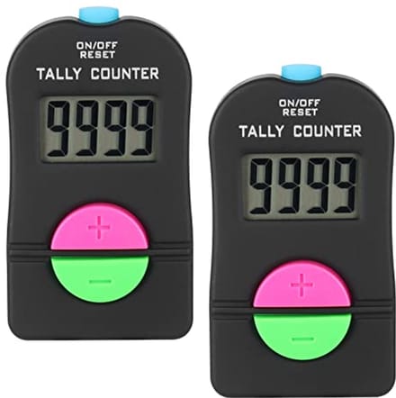 Digitale Handteller voor Golf - 0-9999, 2 Stuks, Elektronisch en Handmatig
