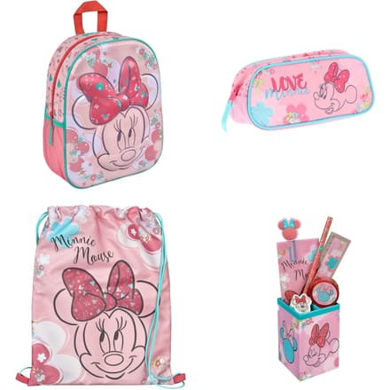 Minnie Mouse schoolset; rugzak, etui, gymtas en schrijfwarenset