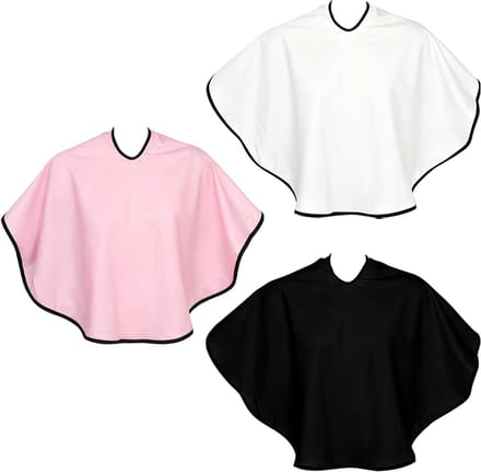 Kapperscape Set - Haar Cape - Haar Knippen Verven - Waterdicht Pongé-Polyester - 80 x 72 cm - Roze