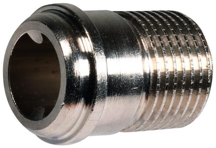 Resideo Draadnippel VA5200B normale lengte, conisch, messing vernikkeld 1/2 ", VA5200B015