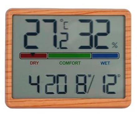 Digitale Binnenthermometer met Hygrometer, Comfortindicator, Klok en Kalender - Ideaal voor Thuis