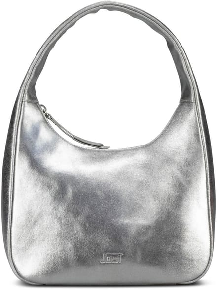 JOST Leren schoudertas Silver Shimmer Hobo Bag Silver zilverkleurig