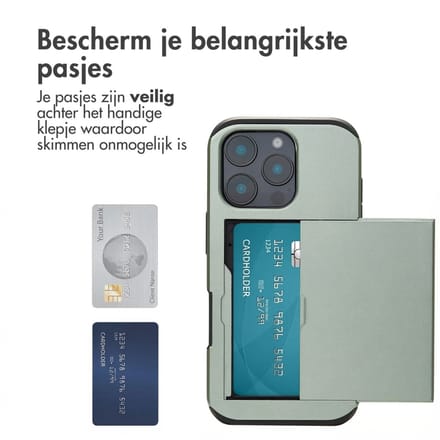 imoshion Hoesje met Pasjeshouder - Geschikt voor Apple iPhone 16 Pro - Groen