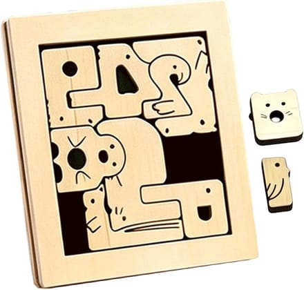 Kinderpuzzels - Houten Blokken - Logisch Denken - Splintervrije Oppervlakken - 15 x 20 cm - Multicolor