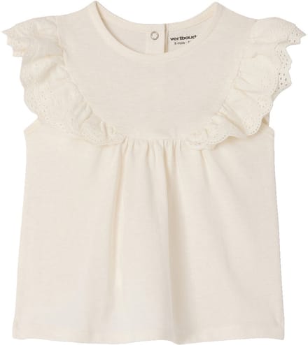 Vertbaudet T-shirt met Engels borduursel babymeisje