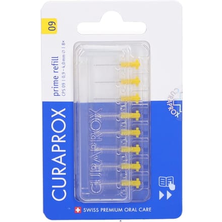 Curaprox Interdentale Rager Prime Navulling CPS 09 Geel 4,0 mm - 8 stuks