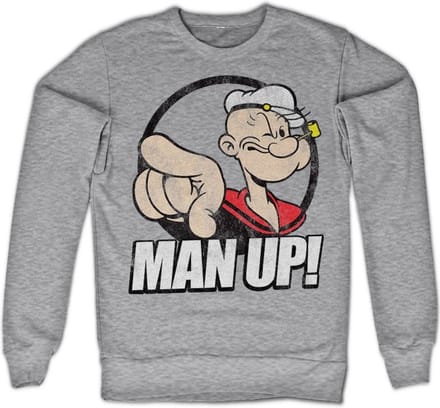 Popeye Sweater/trui -M- Man Up! Grijs