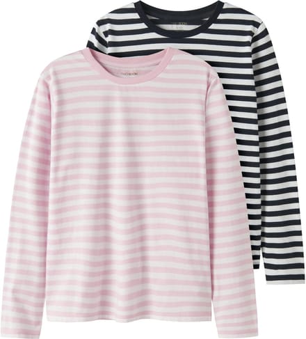 NAME IT - TKFJOX 2P LS STRIPE TOP NOOS - Meisjes - Blouses