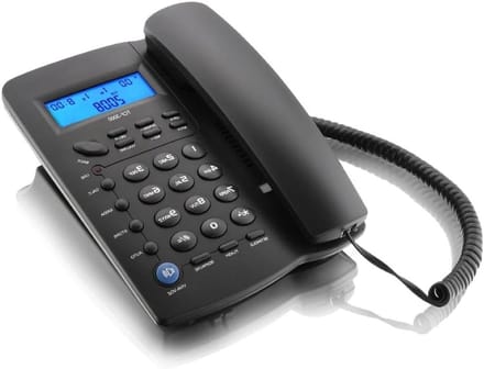 Vaste Telefoon - Thuislijn - Thuis Bellen - Inclusief Rekenmachine - 38 Geheugens - Zwart