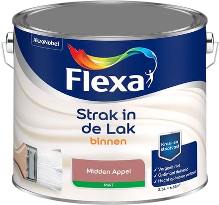 Flexa - Strak In De Lak Binnenlak Mat - Midden Appel - Mengverf - 2,5 L