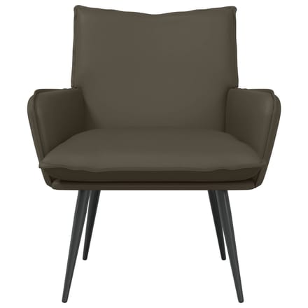 vidaXL - Fauteuil - Grijs - Kunstleer