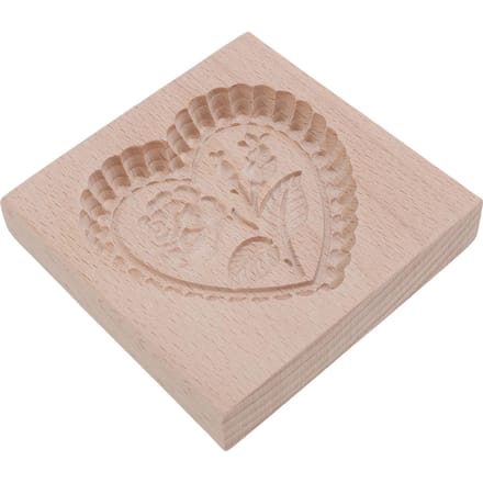 Houten Vorm Roos Hart Patroon Multifunctionele Koekjesvorm voor Pompoentaarten Maancake gray