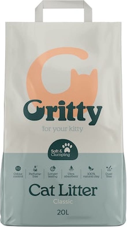 Gritty kattenbakvulling klontvormend - 20 l - Klontvormend & Stofvrij - Kattengrit