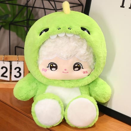 Nouvelle Poupée de Transformation Poupée Panda Créative Jouet en Peluche Coton Poupée Cadeau d'Anniversaire 23Cm yellow
