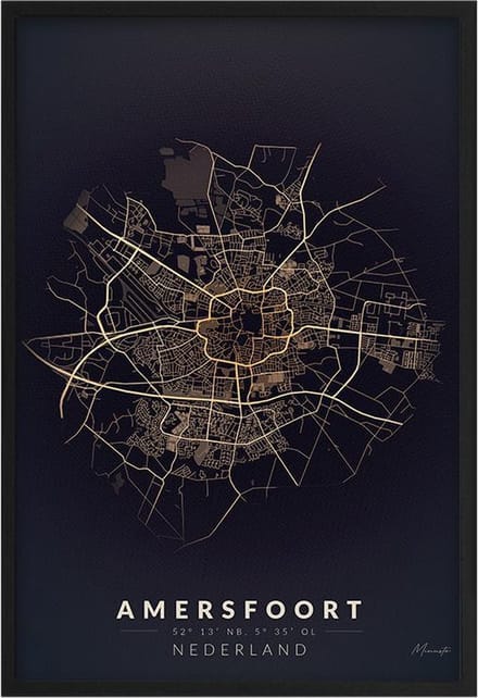 Poster Stad Amersfoort A4 - 21 x 30 cm (Exclusief Lijst)
