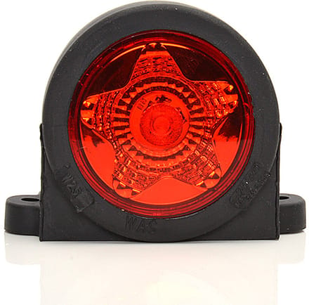 Markeringslicht - WAS - W25 STAR - 3.1 - 7.8cm - LED - Rood - 12V-24V
