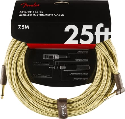 Fender Deluxe Series Instrument Cable S>A 7.5m (Tweed) - Instrumentenkabel