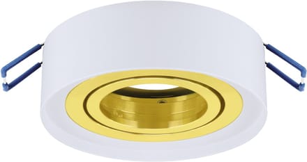 ODYN - inbouwspot Armatuur - Rond - Wit / goud kleur - 90mm