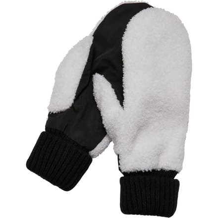 Urban Classics - Basic Sherpa Winterhandschoenen - L/XL - Wit/Zwart