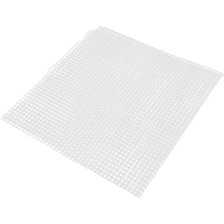 Thuis DIY Tapijt Brei Mesh Doek Mat Houten Handvat Haaknaald Reparatiematerialen 50x50CM white