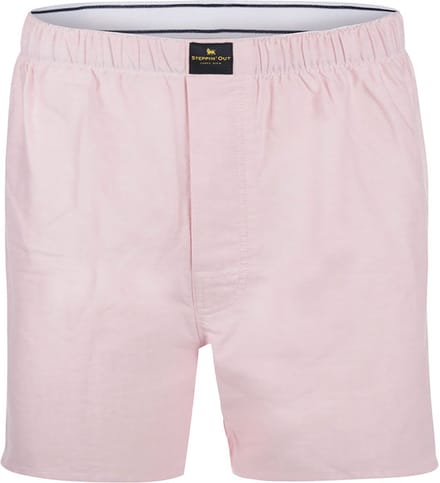 Steppin' Out Boxershort Oxford Roze - Maat S - Heren - Boxershorts