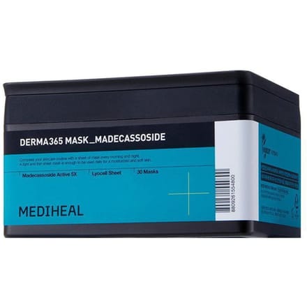 MediHeal Derma 365 Mask Madecassoside 30ea + RANDOM GIFT black