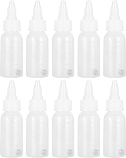 Set van 10 Verfflessen van 30ml met Kom en Roerbal - Duurzame PP Container voor Kunst en DIY Projecten