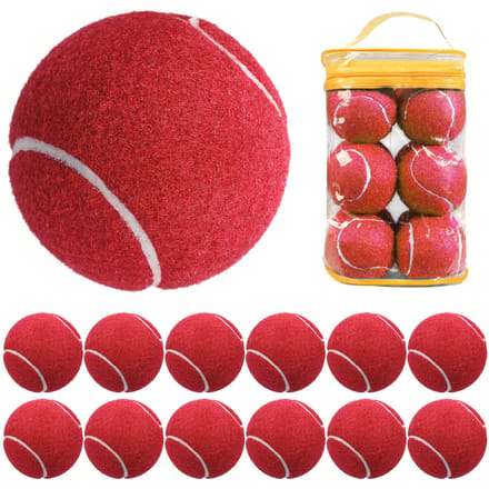 12 paquets de balles de tennis d'entraînement et de correspondance de pression 12-Pack rouge