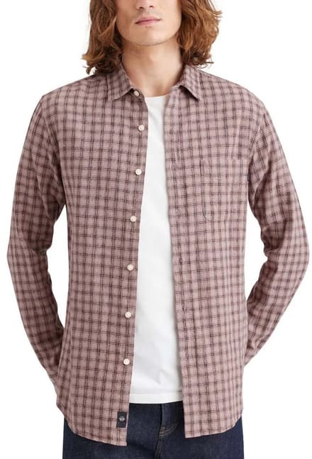 Dockers Slim Orginal Overhemd Met Lange Mouwen Roze XL Man