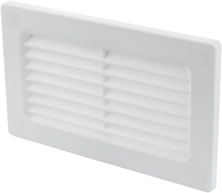 Ventilatierooster Afdekking Platkokers 60 x 120 mm Wit met Insemsbescherming