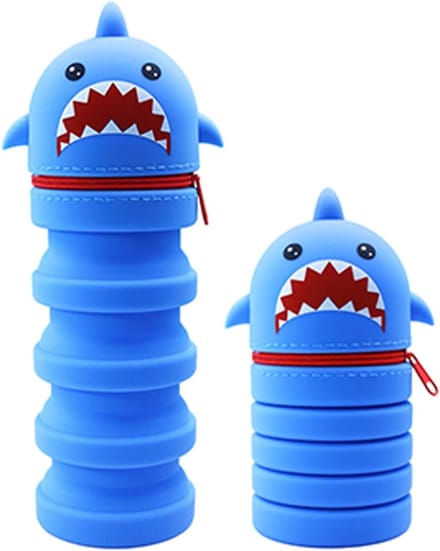 Solidchoice - Schattige Shark Stijl Siliconen Pennenzak met Rits