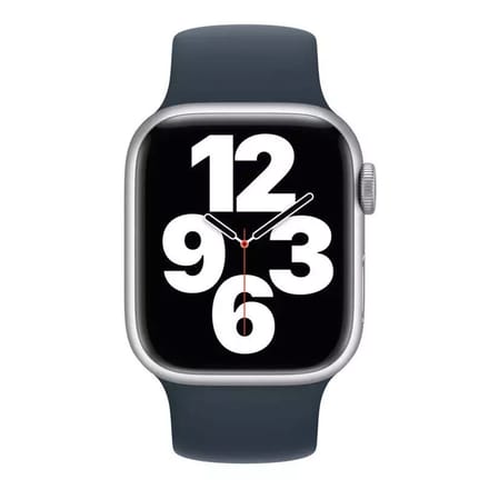 Apple Siliconen solobandje voor de Apple Watch | 44/45/46/49 mm - Maat 1 - Storm Blue