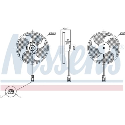 Koelventilatorwiel, motorkoeling NISSENS 85947