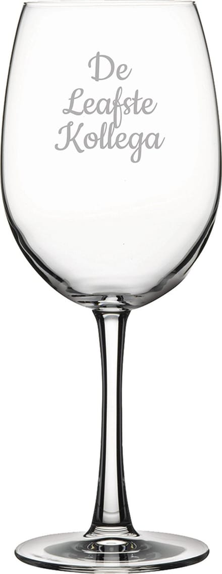 Gegraveerde Rode wijnglas 46cl De Leafste Kollega