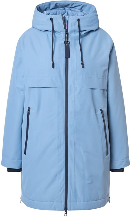 Laurasøn - Dames - Functionele jas all-seasonjas capuchon - Blauwgrijs - Maat 44+