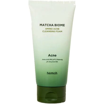 heimish Matcha Biome Amino Acne Cleansing Foam 150ml + RANDOM GIFT white