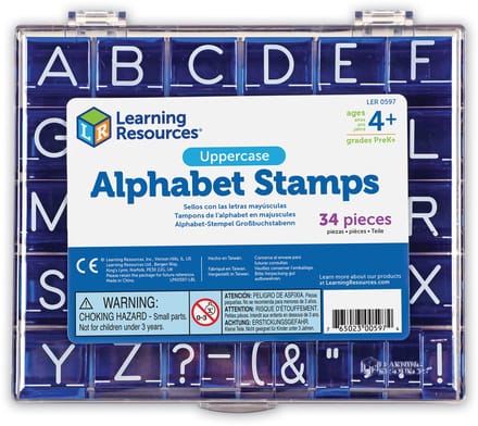 Alfabet stempels: HOOFDLETTERS en leestekens (34 stuks)
