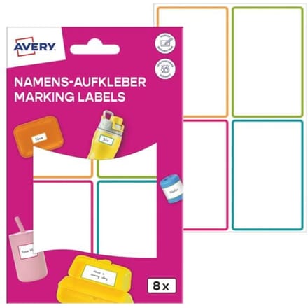 AVERY Naamstickers, Folie, 48 x 70 mm, Gekleurd kader
