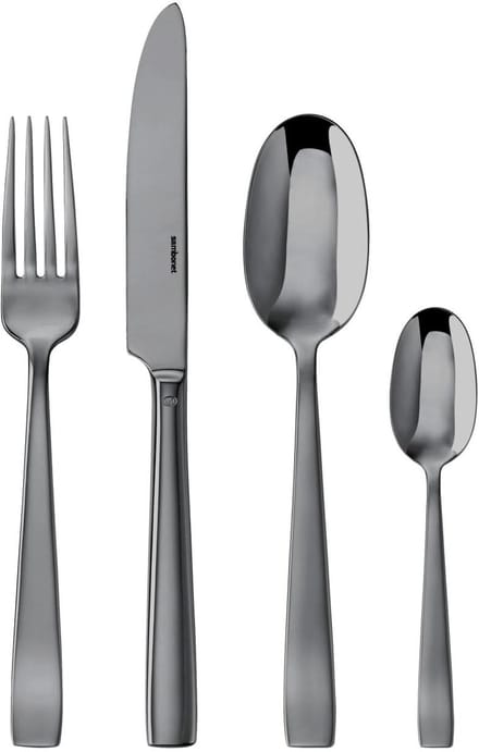 Sambonet Bestekset Flat - Zwart - 24 delig / 6 personen