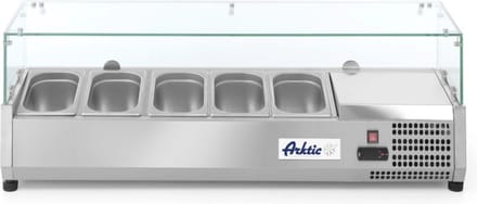 Arktic - Opzetkoelvitrine - GN 1/4 - 5x GN 1/4 - 230V - 1205x335x460mm