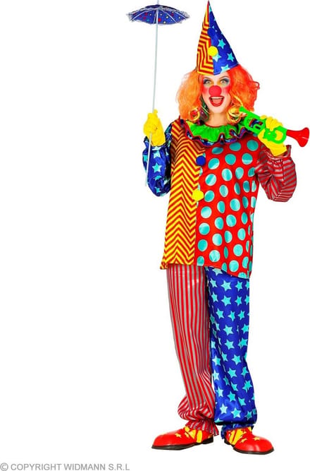 Hilarische Knotsgekke Clown Kostuum