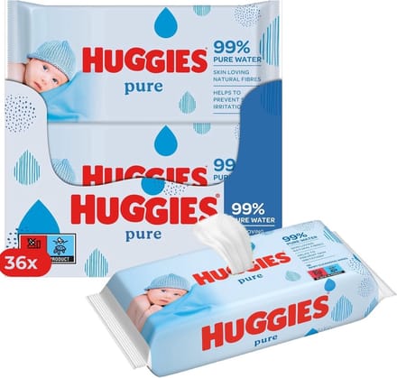 Huggies - Pure - Billendoekjes - 2016 babydoekjes - 36 x 56