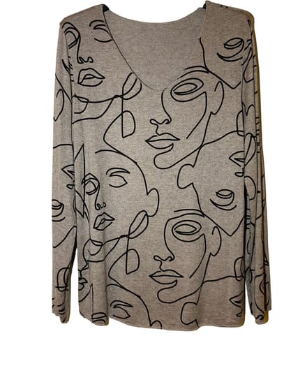 Elegante Dames Blouse / Trui | One Size | Maat 38-42 - Beige