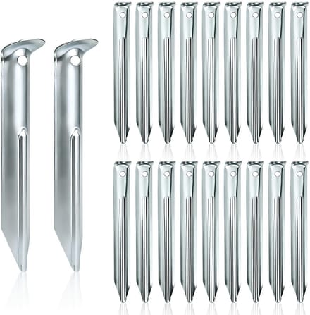 Solidchoice - Set van 20 Camping Tent Pegs van Gegalvaniseerd Staal