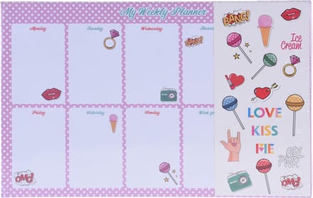 Weekplanner met stickers