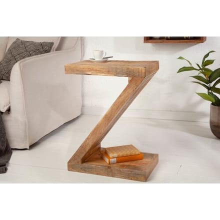 Bijzettafel mango Z vorm