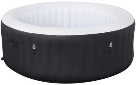 DnA® Opblaasbare Jacuzzi - Jacuzzi Opblaasbaar - Opblaasbare Zwembaden - Zwart/Wit - 180cm x 180cm x 65cm