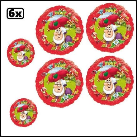 6x Folie ballon Kabouter Plop