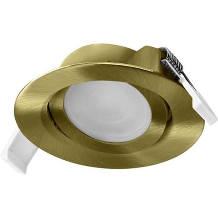 OSRAM Spot Set LED inbouwspot CCT richtbaar messing, set van 3 plafondspots, kleurverandering, Click-CCT, 2700–6500K